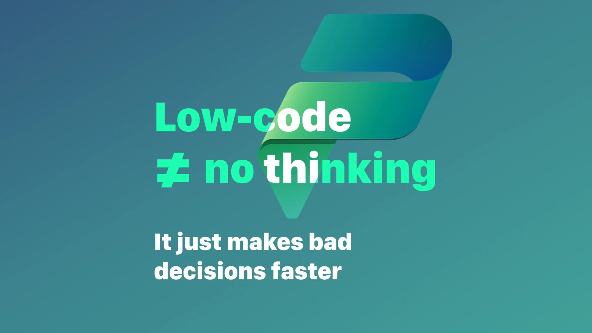 Low-Code Does Not Replace Engineering Thinking